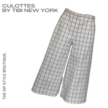 Load image into Gallery viewer, Tibi New York Culottes, White with Grey Check, BNWT, Size 4