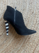Load image into Gallery viewer, Wittner Suede Zebra-Print-Calf-Hair-Heel Bootie, Size 39