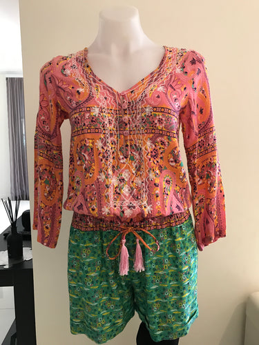 Arnhem Clothing Punjabi Playsuit Liberty, Size 8