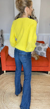 Load image into Gallery viewer, BARDOT MIX STITCH KNIT IN BRIGHT YELLOW, Size XS/S