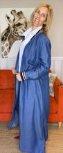 Load image into Gallery viewer, Iconic Blue Denim Duster Jacket,