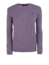 Load image into Gallery viewer, POLO RALPH LAUREN Cable-knit Wool Sweater, Purple, Size XS
