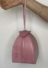 Load image into Gallery viewer, MARIA” Sea Snake Leather Clutch Bag, Light Pink