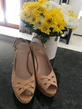 Load image into Gallery viewer, Dolunch Espadrille Wedge Sandal by Stuart Weitzman, Nude, Size 10