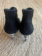 Load image into Gallery viewer, Wittner Suede Zebra-Print-Calf-Hair-Heel Bootie, Size 39