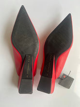 Load image into Gallery viewer, Zara Trafaluc Wedge Mules, Size 41, Red