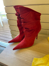Load image into Gallery viewer, Gianmarco Lorenzi Red Suede Ankle Boots, Brand New, Size 40