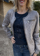 Load image into Gallery viewer, Dolce Vita Vegan Leather Jacket, Taupe, Size 10