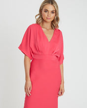 Load image into Gallery viewer, Tussah MIDI Dress, Fuchsia Pink, Size 14