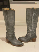 Load image into Gallery viewer, DiCo Copenhagen Janie Escovado Leather Boots, Distressed Grey, Size 36
