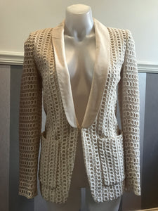 Reiss Callas Shawl Collar Lace Jacket, Size XS / UK 4-6