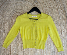 Load image into Gallery viewer, Review Maggie Three Quarter Sleeve Cropped Cardigan, Lime, Size 6