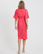 Load image into Gallery viewer, Tussah MIDI Dress, Fuchsia Pink, Size 14