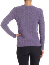 Load image into Gallery viewer, POLO RALPH LAUREN Cable-knit Wool Sweater, Purple, Size XS