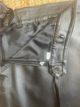 Load image into Gallery viewer, Custom Made in Spain Leather Skirt, Black, Size 52 (16AU)