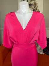 Load image into Gallery viewer, Tussah MIDI Dress, Fuchsia Pink, Size 14