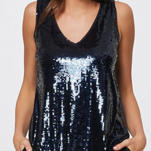 Load image into Gallery viewer, Preview Sequin Top, Size 12, Navy