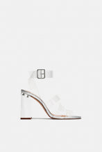Load image into Gallery viewer, Zara Trafaluc Vinyl High Heels Sandals, Size 41